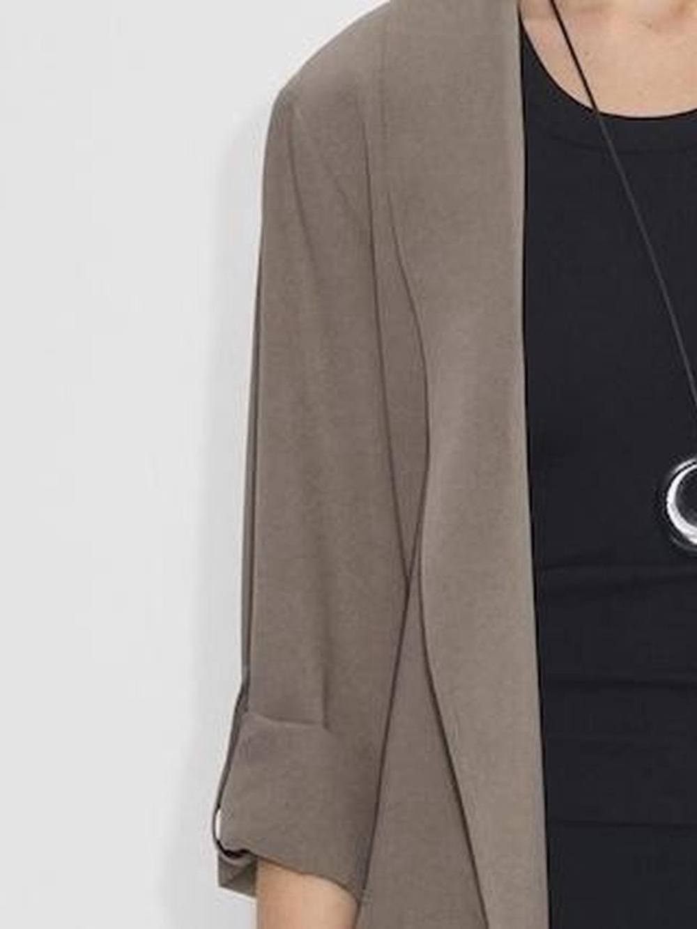 Aritzia Babaton Taupe Open-Front Lightweight Trench Coat / Robe